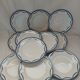 12 antique ironstone dinner plates