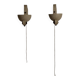 Pair of sculptural mid-century wall uplighters, circa 1950