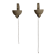 Pair of sculptural mid-century wall uplighters, circa 1950