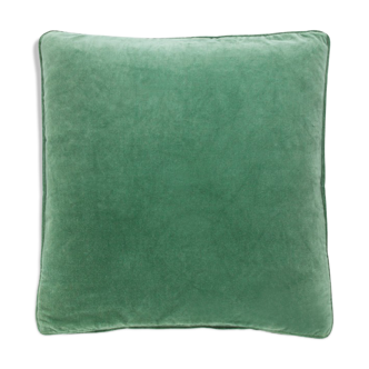 Coussin en velours vert