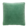 Coussin en velours vert