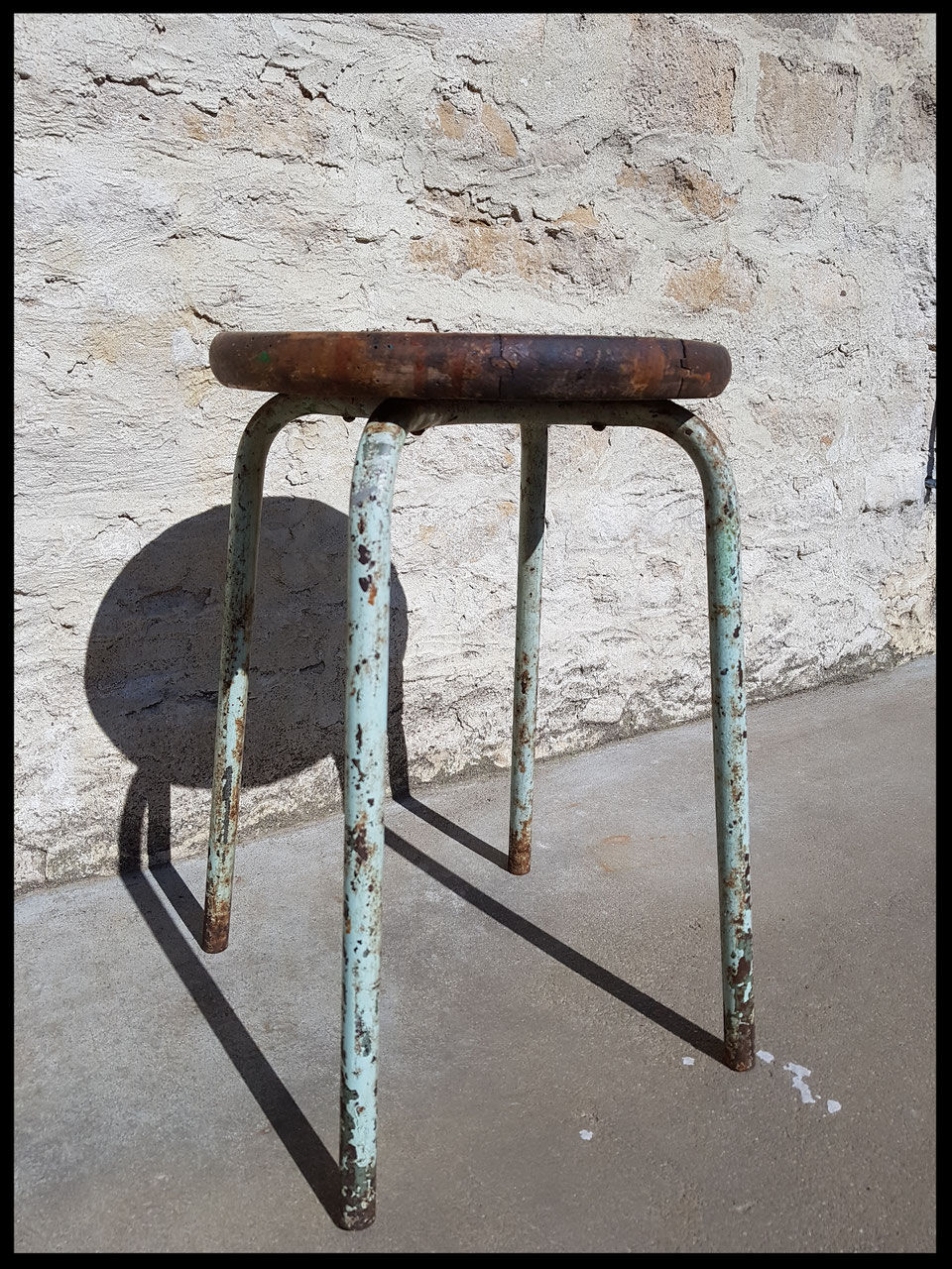 Former stool from farm workshop