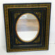 Napoleon III black oval mirror - 69x59cm