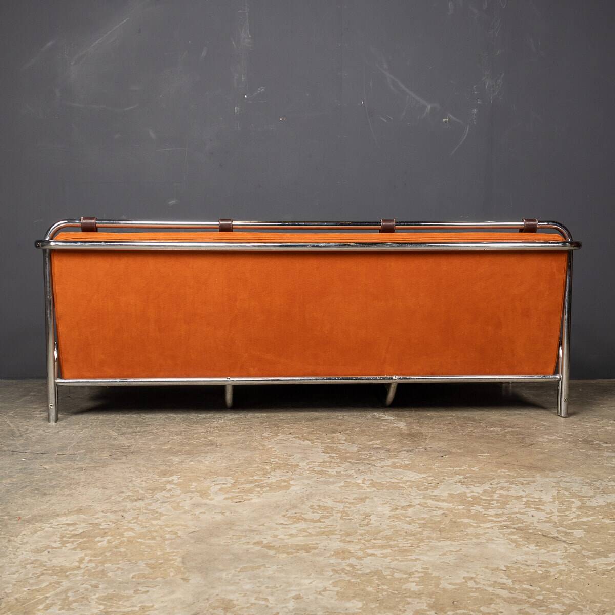 A 20thc italian brown leather sofa by gae aulenti for poltronova c.1962