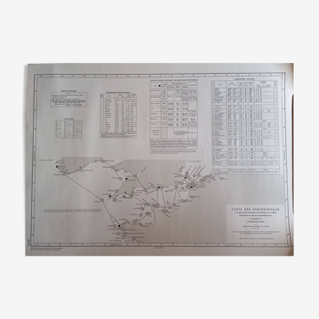 Carte de la marine  nº 6251 «  carte des radiosignaux - la manche et atterrissage ouest »
