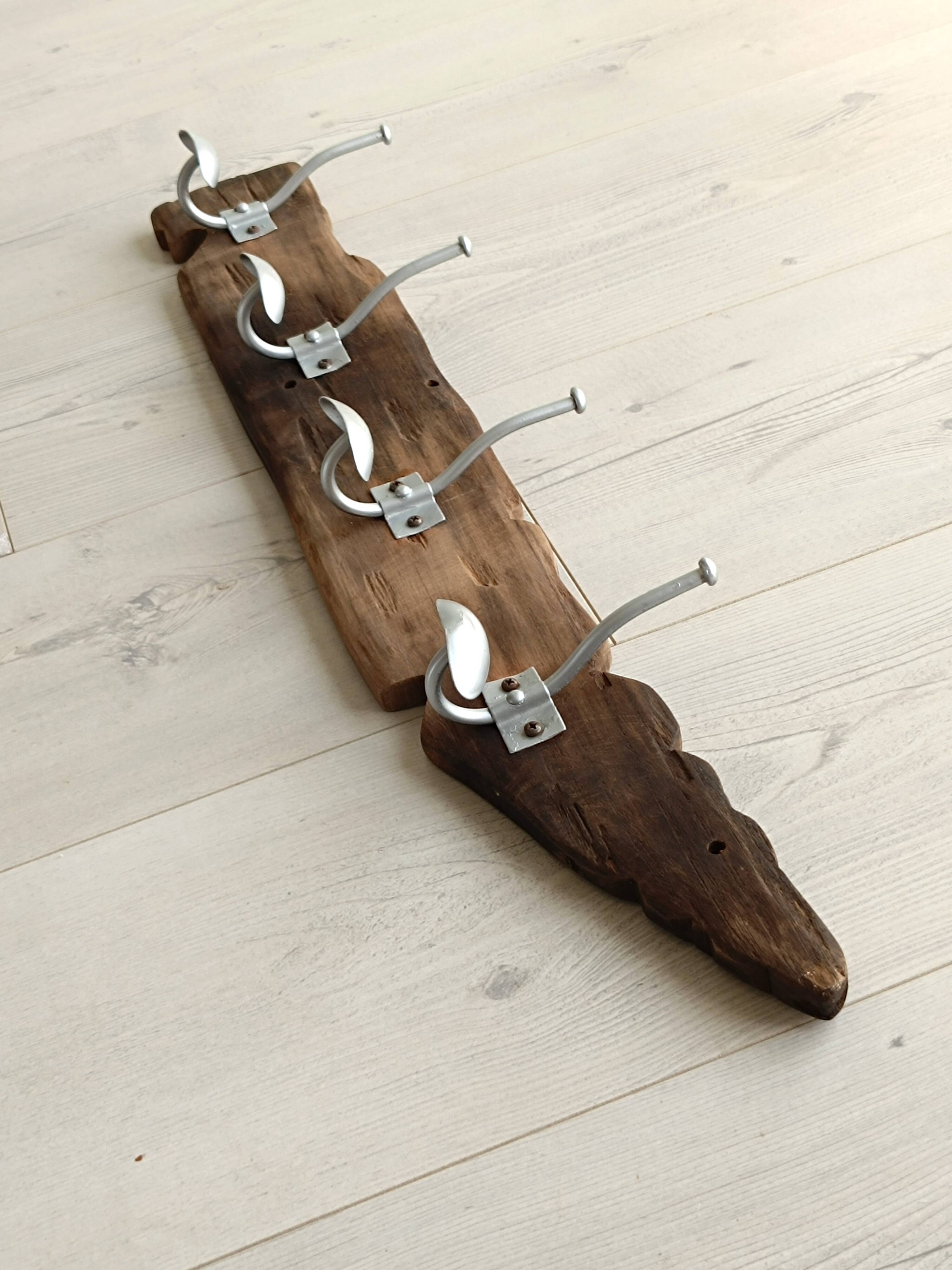 Driftwood wall coat rack