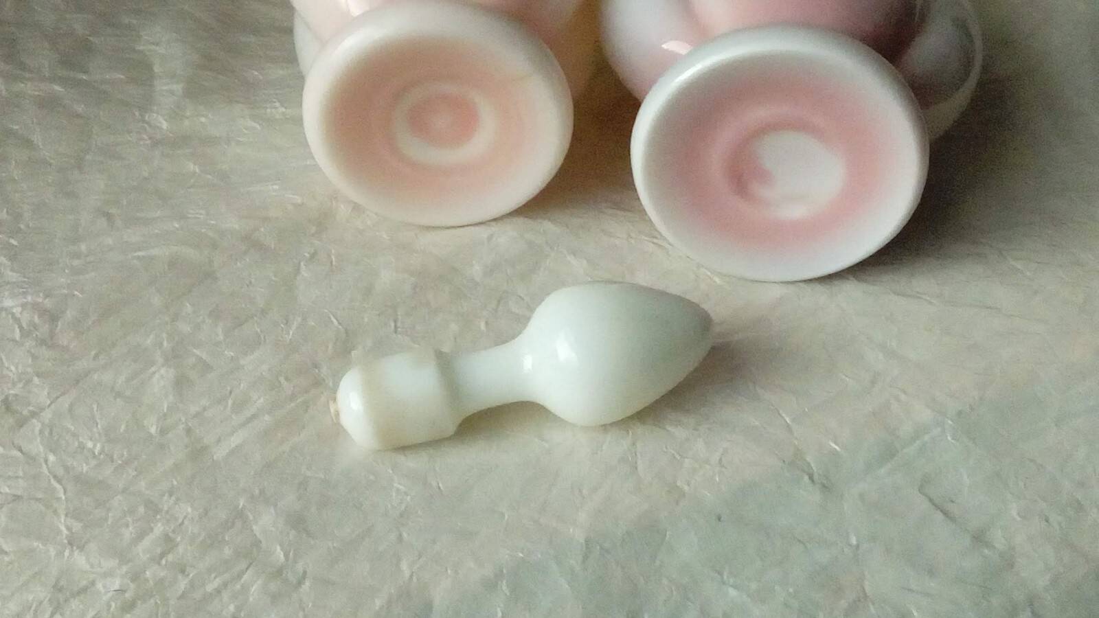 Antique opaline glass decanters, late 19th century