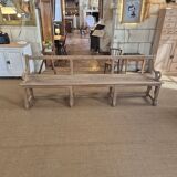 Antique oak church pew