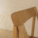 Foldable chairs in elm or ash seat cannage 1970