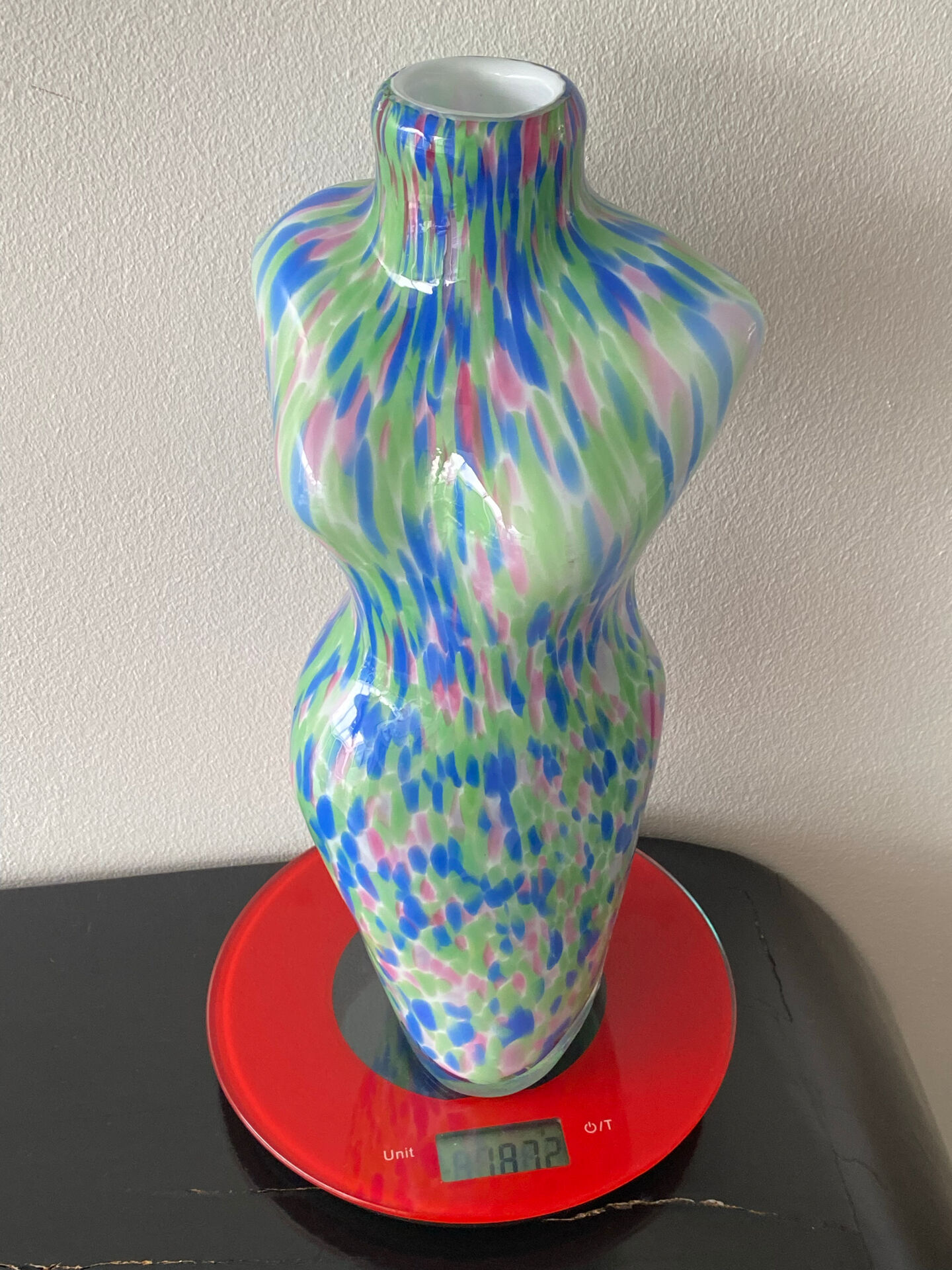 Large Murano Vase Woman Bust Vintage