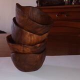 Coupelles en bois d'olivier