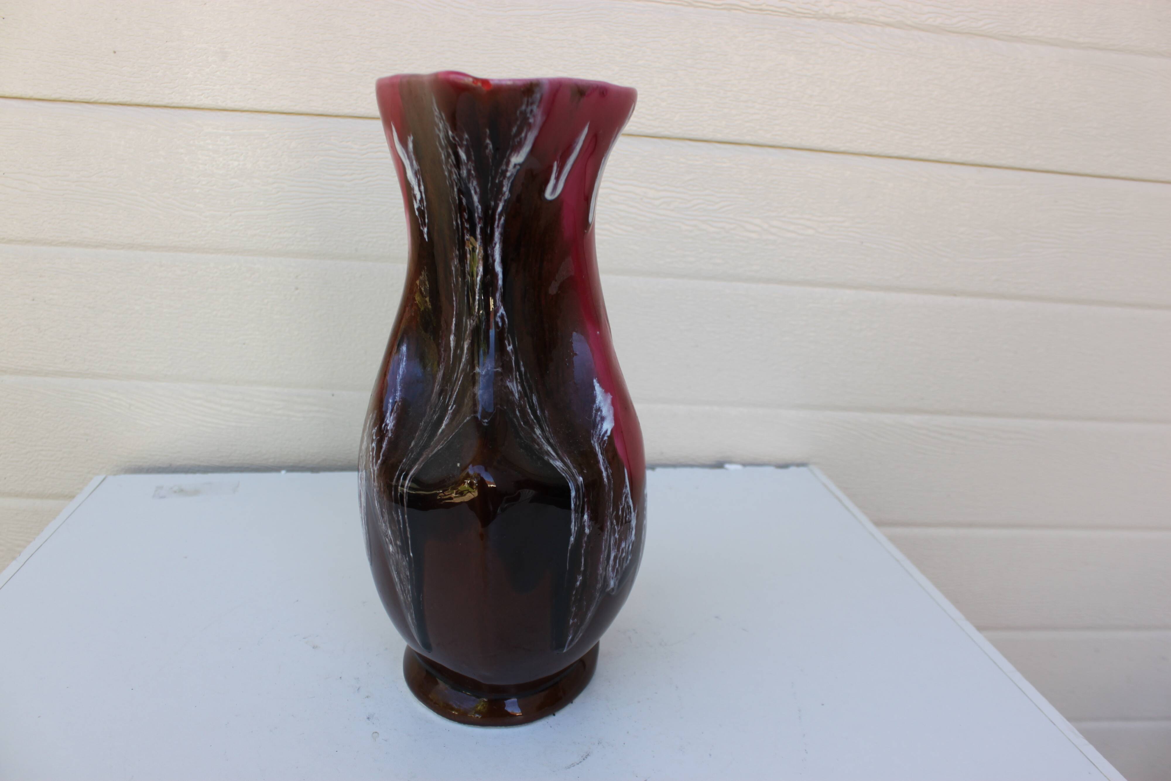 vase 1970 rose une anse
