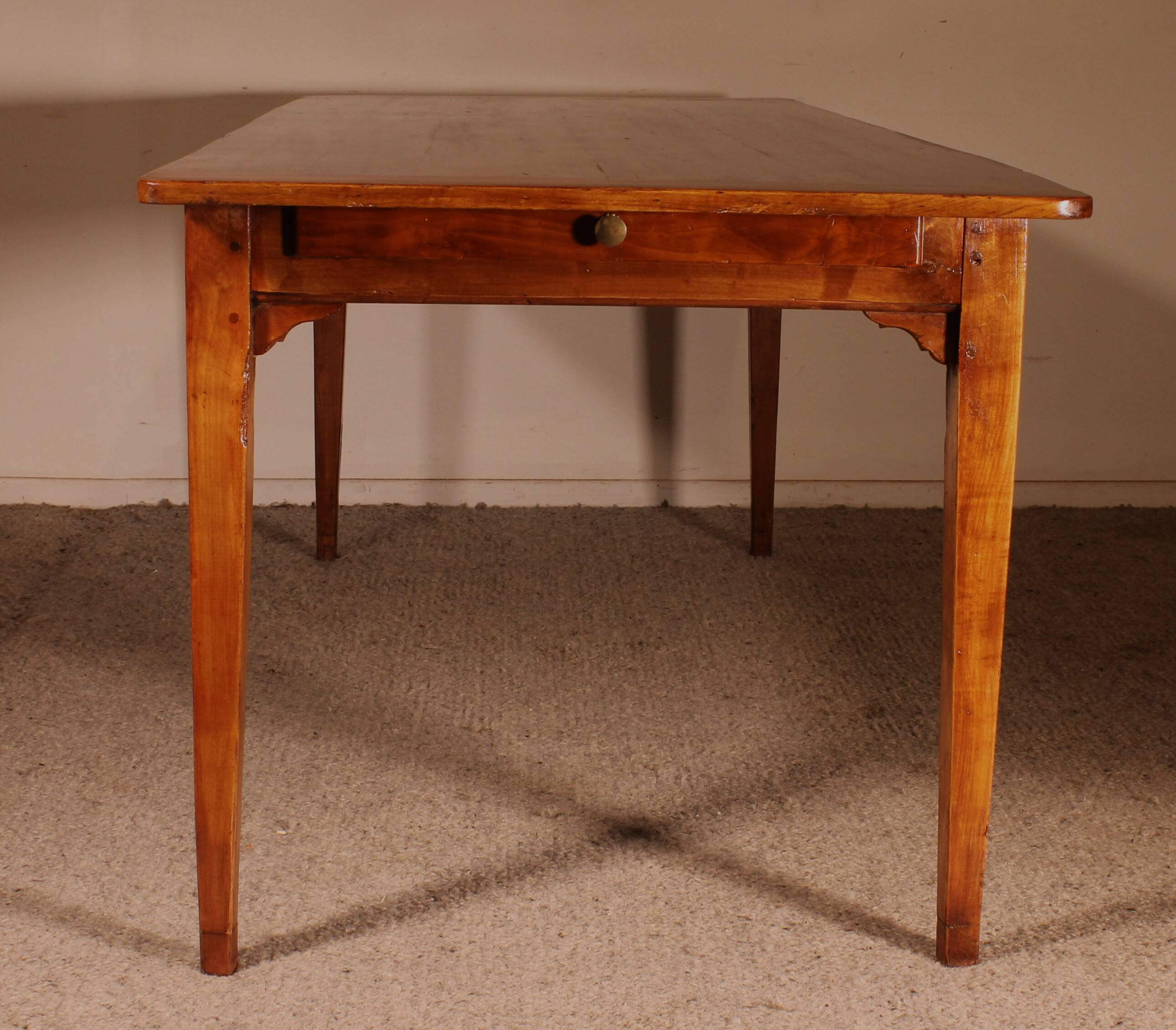 19th Century Cherry Wood Refectory Table
