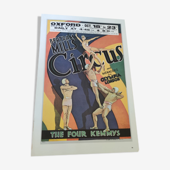Affiche de cirque recto-verso vintage