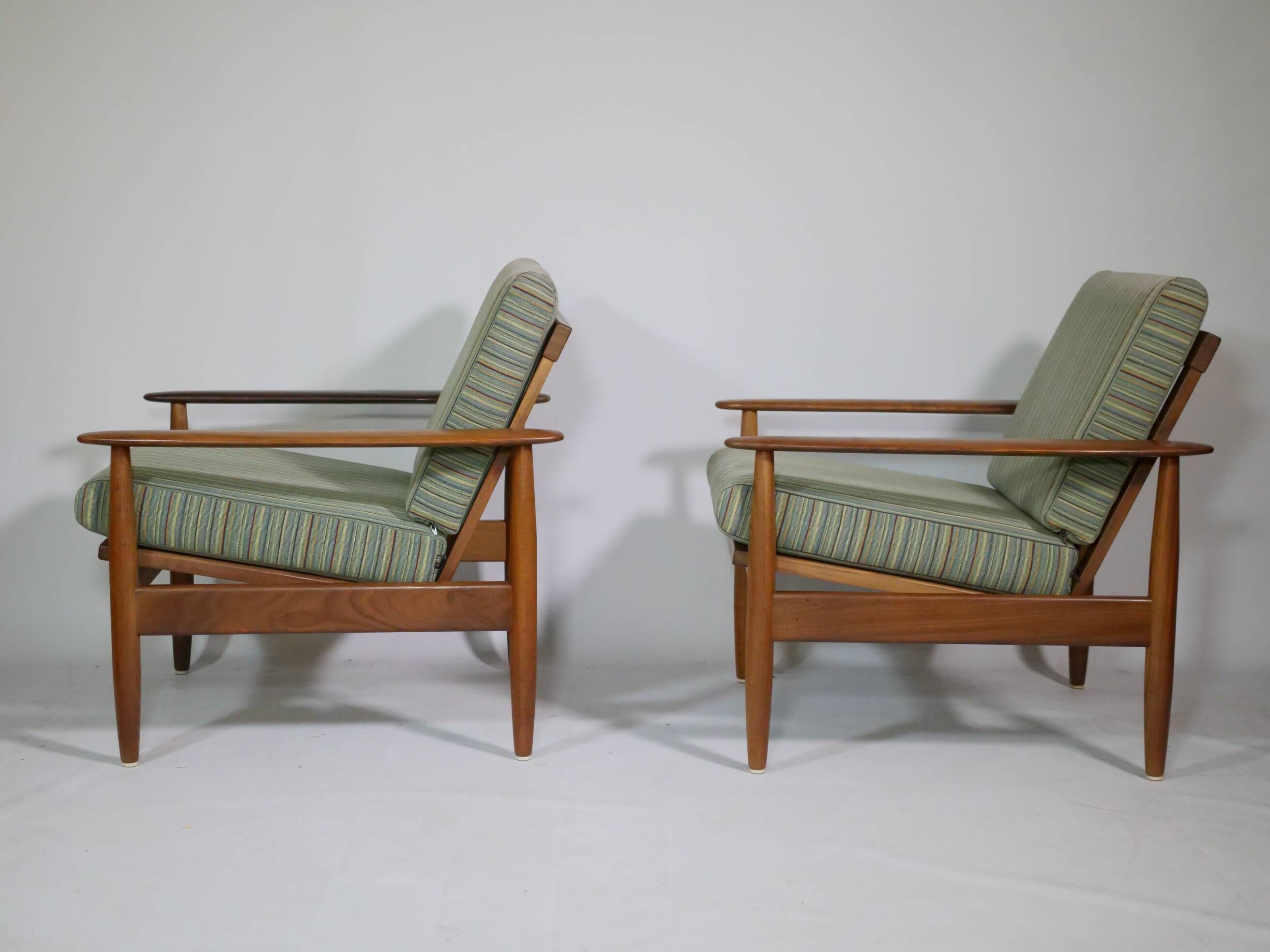 Danish Design Teak Armchair Set Mid-Century Armchair, Set of 2, 60s