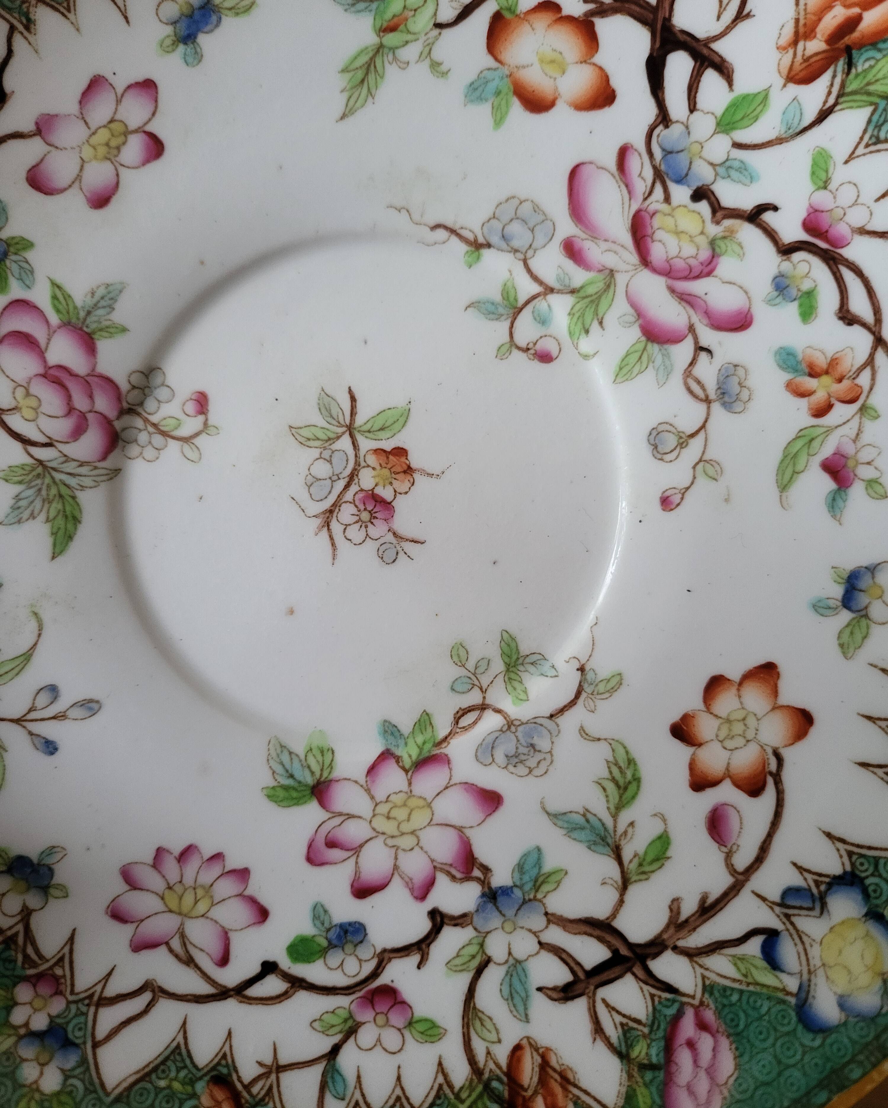 Large Tea or Chocolate Cup in Porcelain VPF Minton Decor
