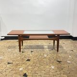 Table basse Gplan teck & verre