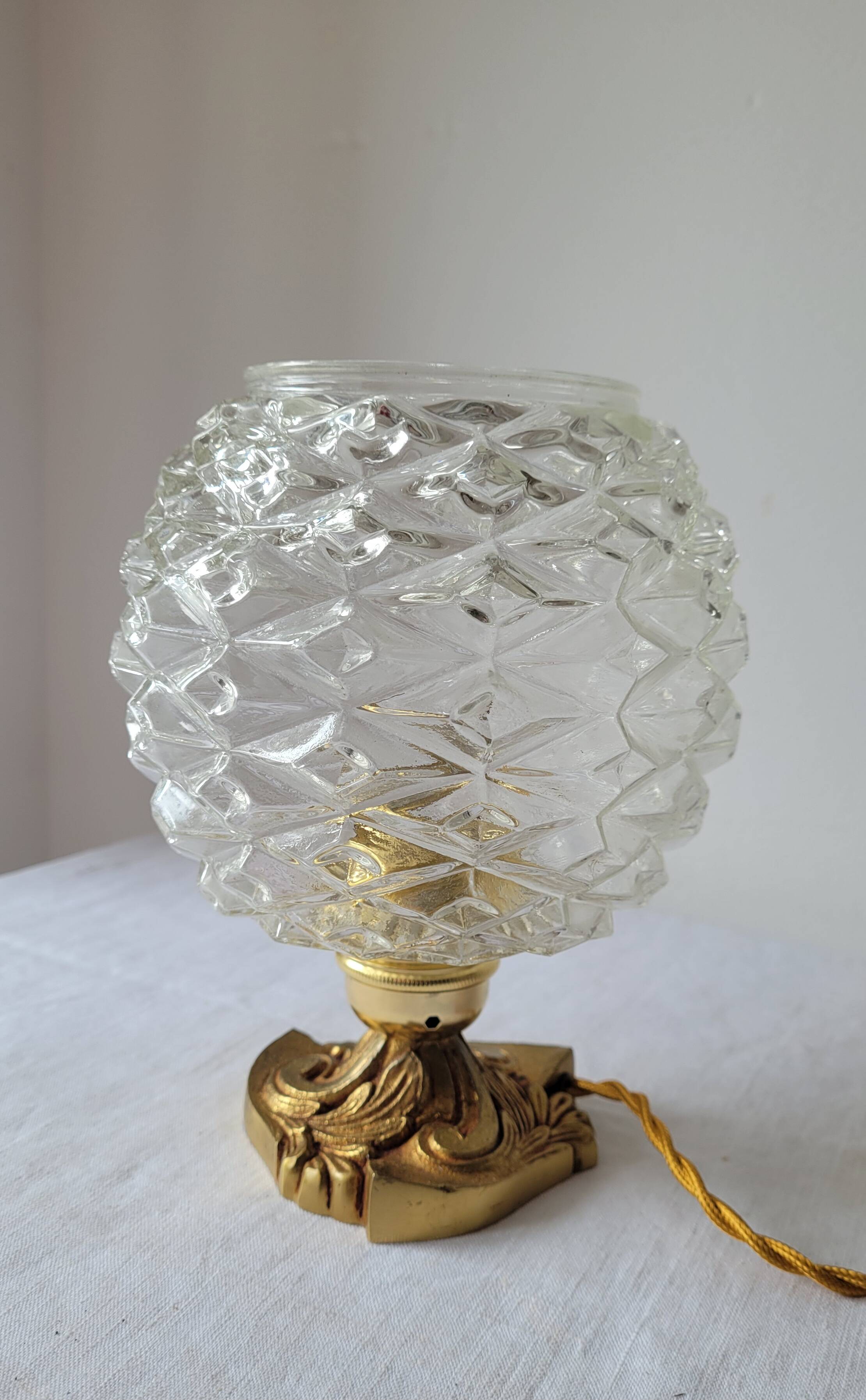 Bronze and glass lamp