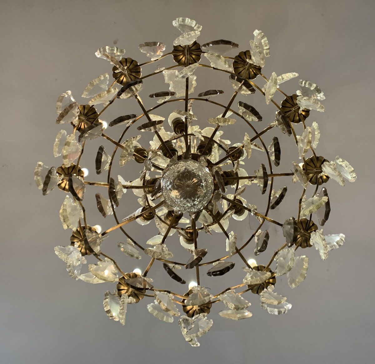 Crystal cut chandelier Louis XV style