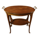 Art Nouveau tea table in solid accajou