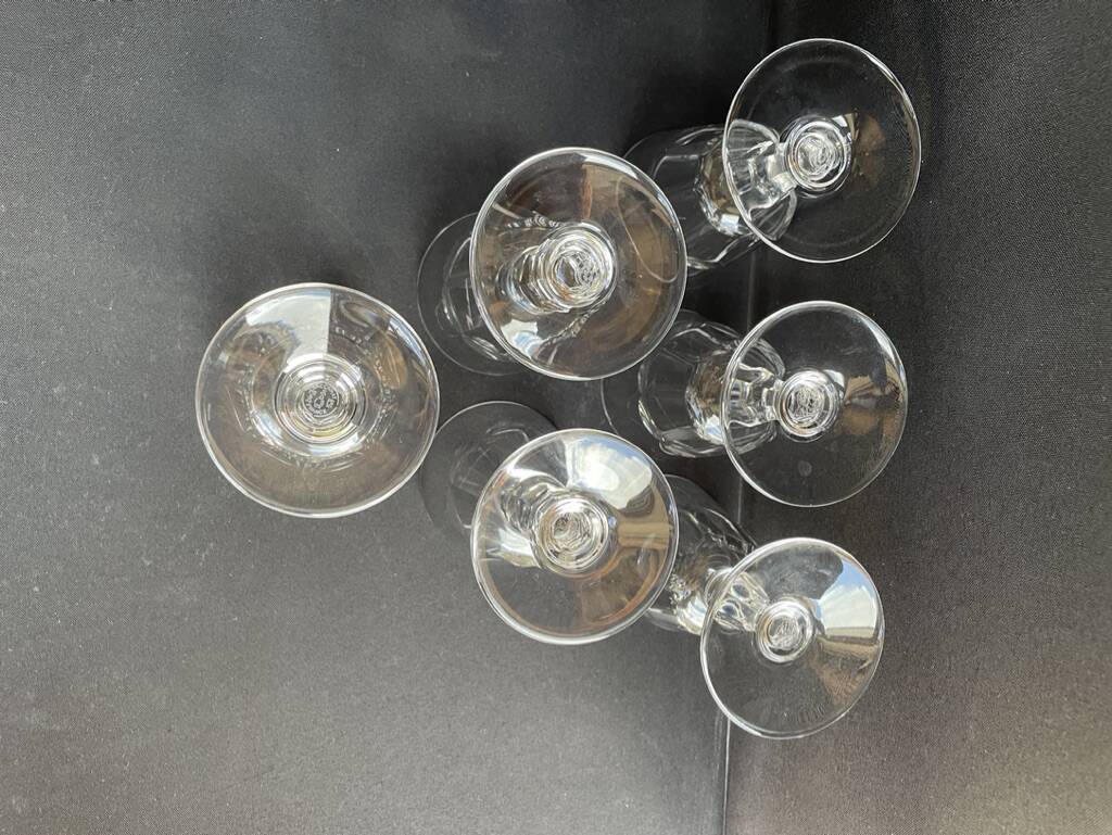 6 Baccarat Missouri red wine glasses - 20th century