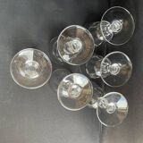 6 Baccarat Missouri red wine glasses - 20th century