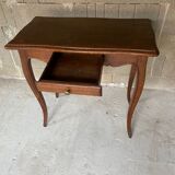 Solid oak desk with a Louis XV 1900 style drawer
