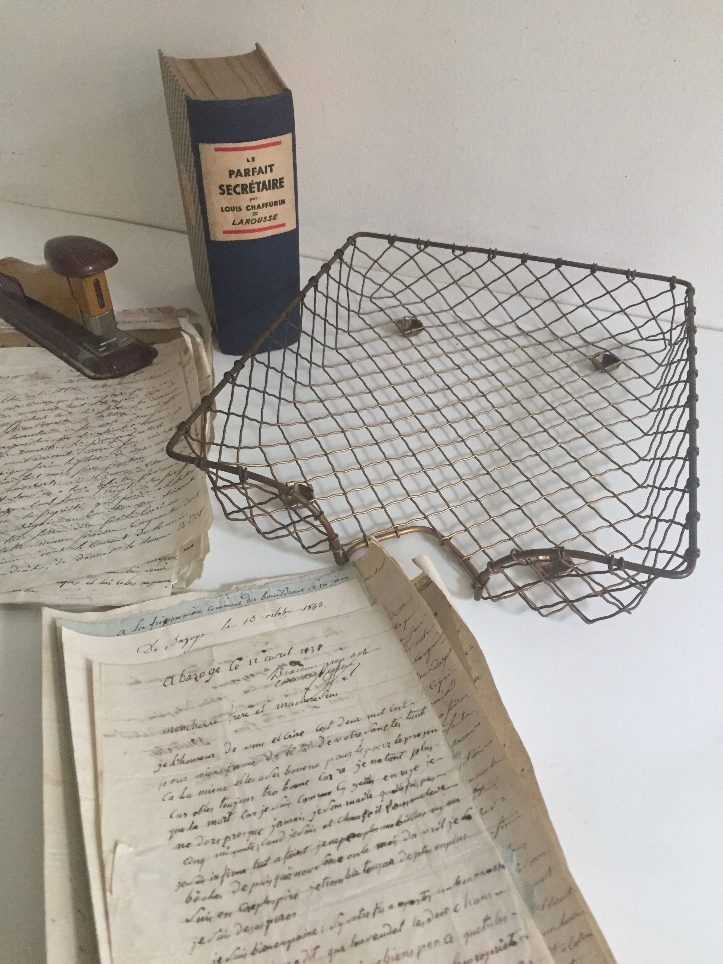 Brass letter tray