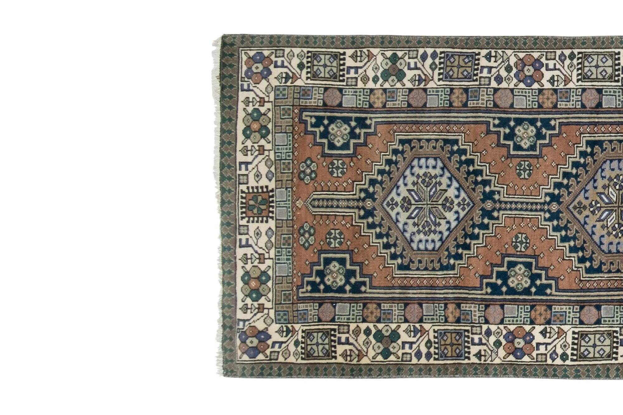 Vintage Turkish hallway rug 80x386 cm