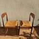 3 Niels Otto Moller chairs in teak and straw 60s