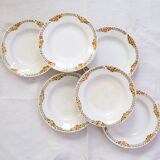 Set of 6 St Amand soup plates, vintage