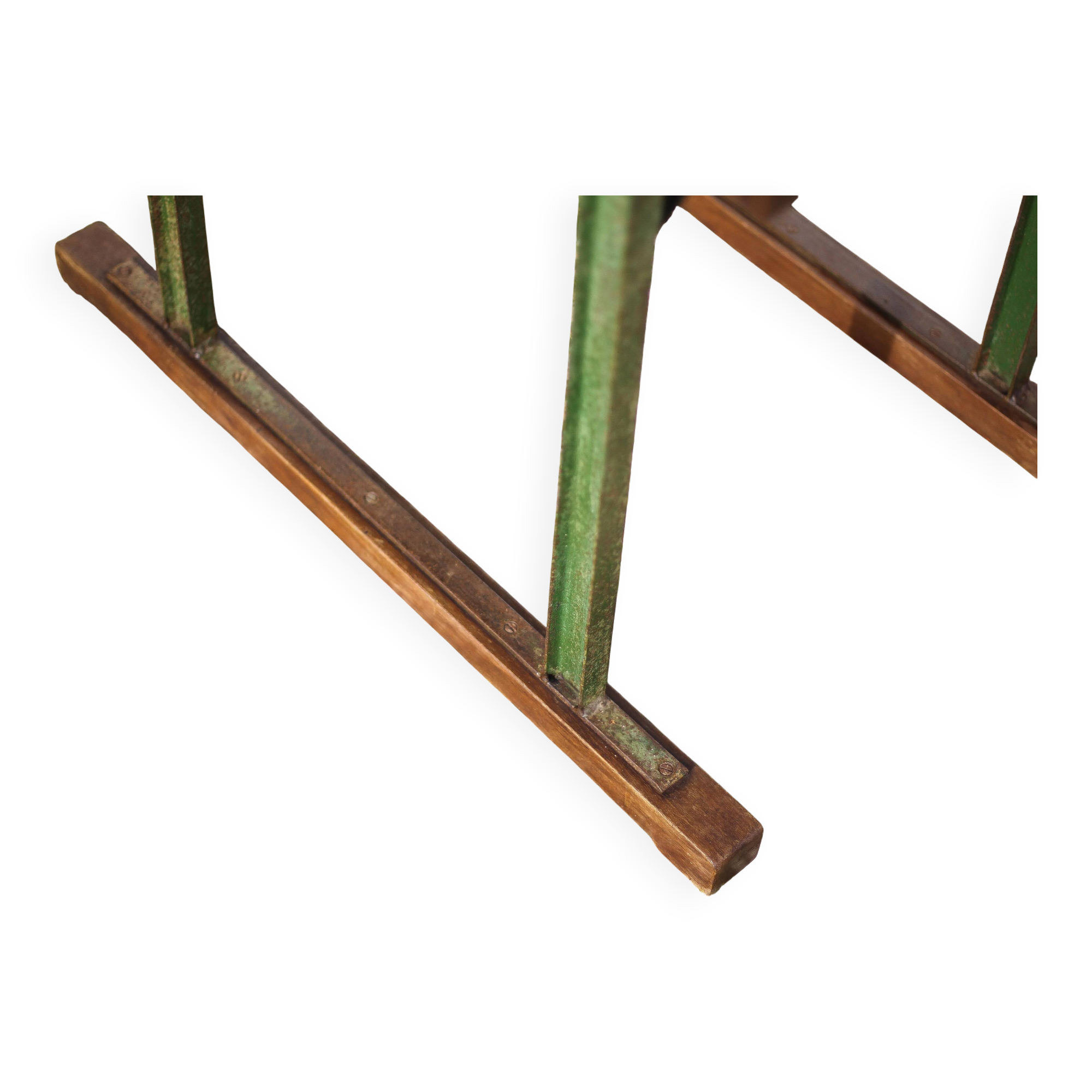 Vintage desk, wooden and metal children's desk, school desk