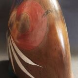 Vintage ceramic signed V. Silva owl Tonala Mexico 60s-70s