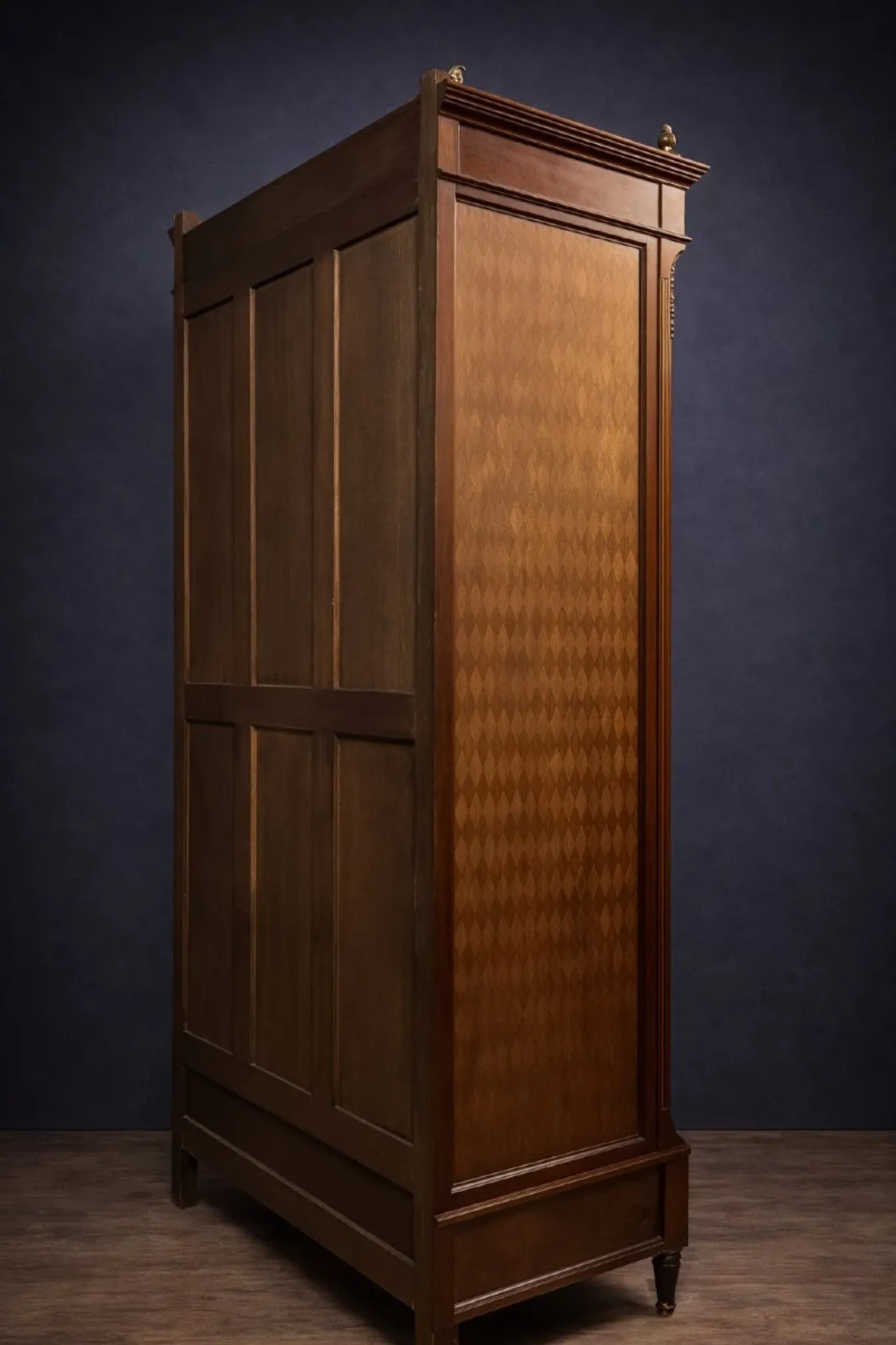 Parisian library Louis XVI in precious wood and gilded bronze