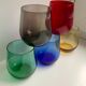 Set of 5 colored water glasses design 60s-70s