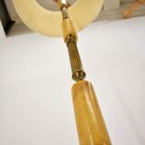 Czechoslovakia mid-century floor lamp in alabaster and brass, 1950s
