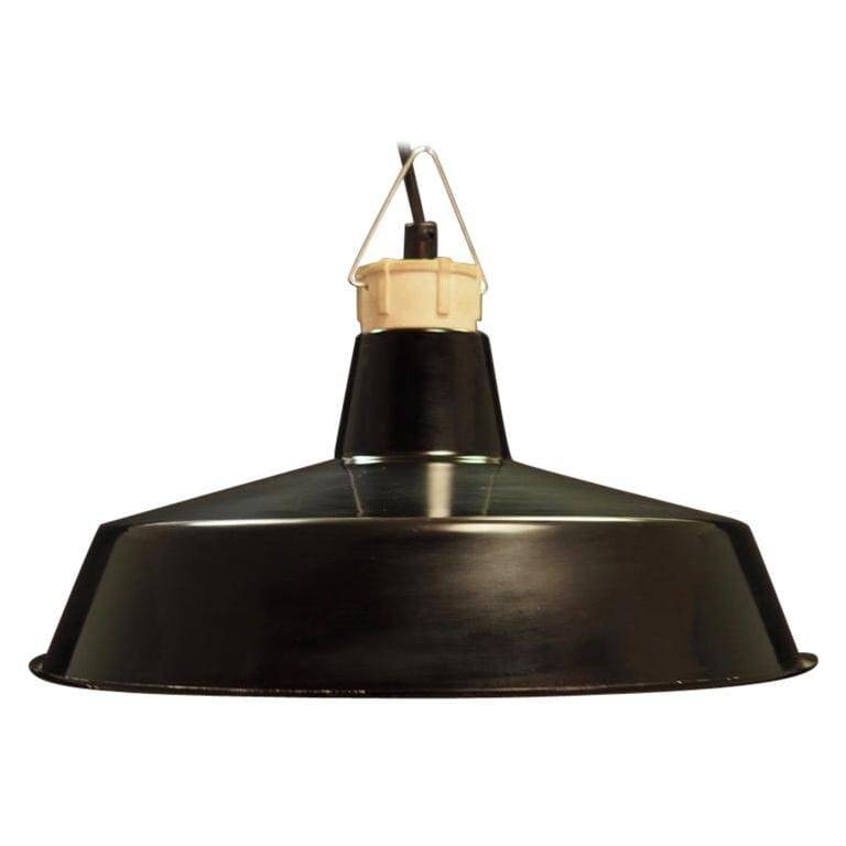 Lampe à suspension noire, design danois, années 1960, production : Danemark
