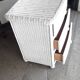 commode en rotin blanche