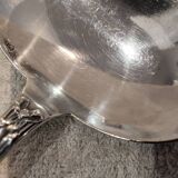 Silver-plated sauce spoon by Christofle silversmiths, Louis XVI ribbons