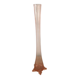 Large 50cm pink glass art deco soliflore