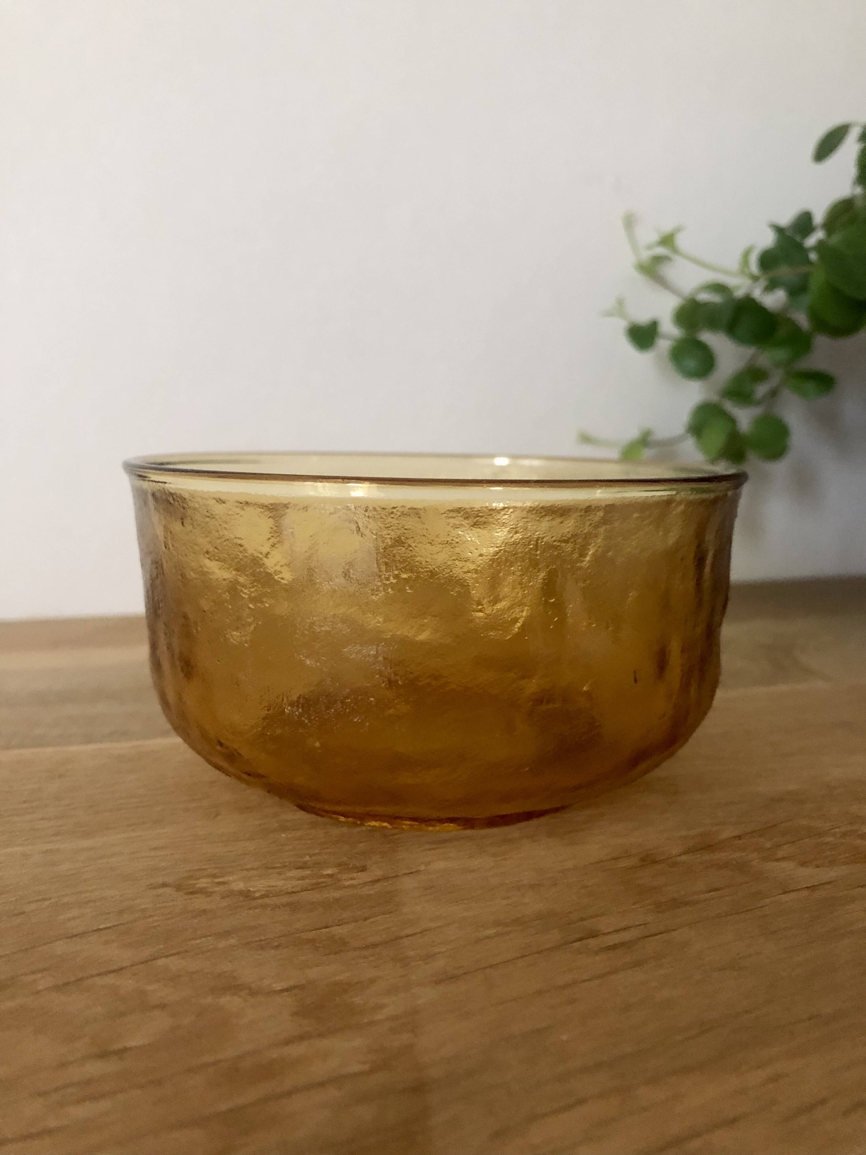 Lot de 4 petits bols marron ambré vintage L'alsacienne biscuits