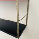 Adjustable wall shelf Mid-Century Modern in brass and metal