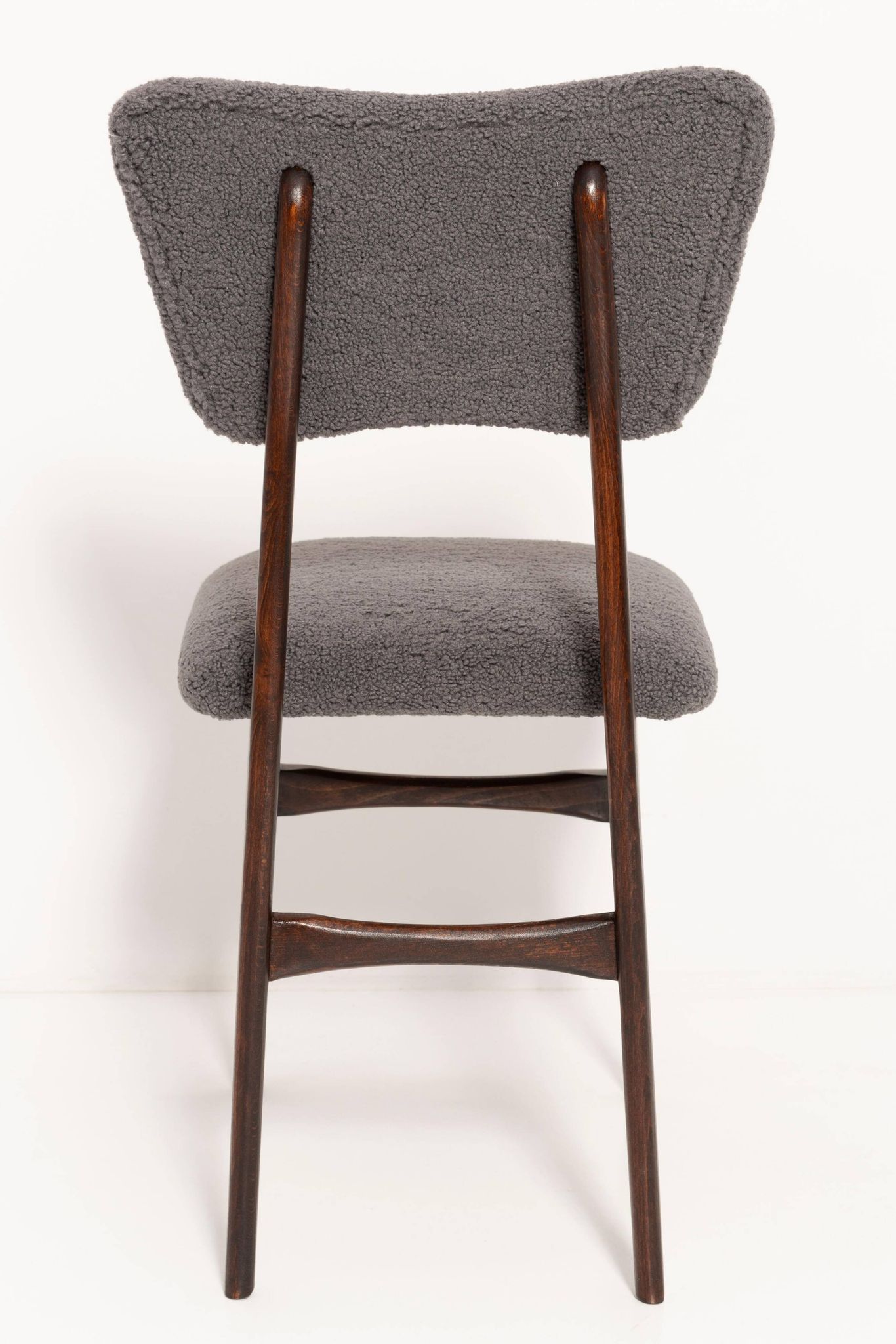 Chaise bouclée gris foncé du 20ème siècle, 1960