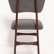 Chaise bouclée gris foncé du 20ème siècle, 1960