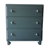 Vintage blue grey wood dresser