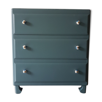 Vintage blue grey wood dresser