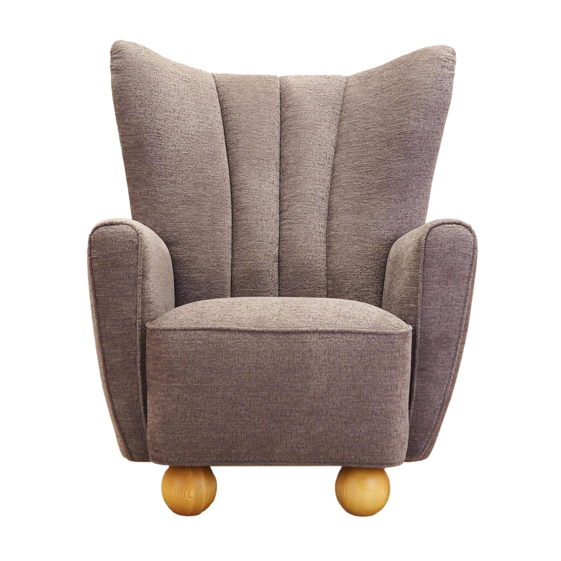 Grey armchair, Scandinavian design, production: Denmark