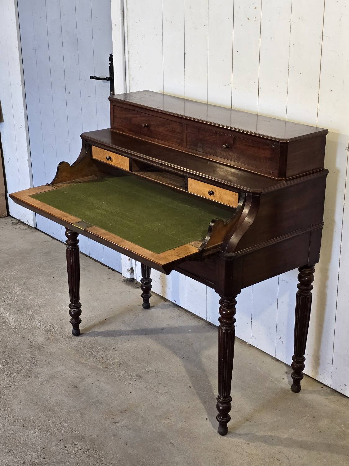 Louis Philippe style mahogany stepped desk, 19th century
