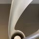 Sculptural flame lamp brushed aluminium Space Age Vintage 1970