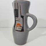 Ceramic pitcher with abstract patterns by Robert Auguste and Gyn Gausserand